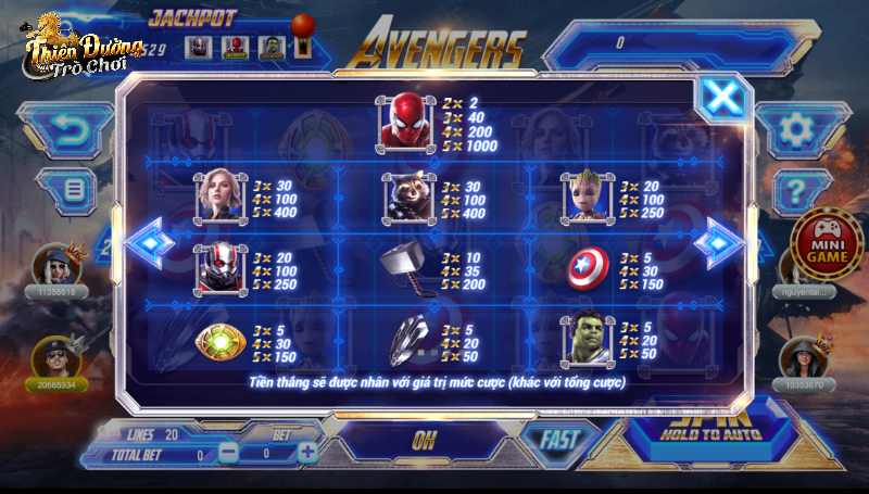 Tính năng đặc biệt có tại Avengers TDTC