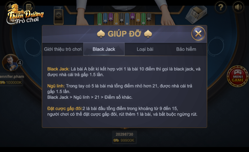 Quy luật chơi Blackjack TDTC dễ hiểu