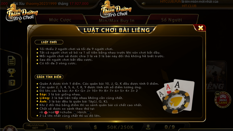 Cách chơi liêng TDTC cơ bản