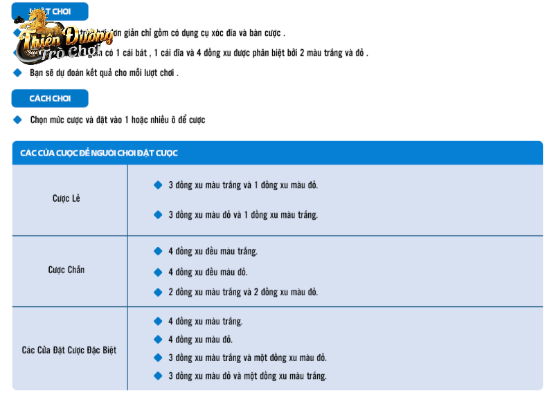 Chiến lược và mẹo chơi xóc đĩa TDTC